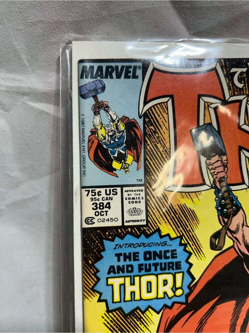 VTG 1987 Marvel The Mighty Thor #384 Comic Book (Newsstand Key Issue)